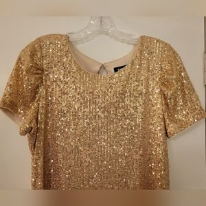 DKNY Gold Sequin Dress, NWT, Size 10